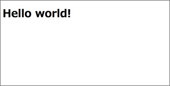 }2. uHello world!v̕\